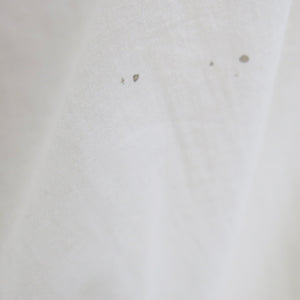 Embroidered Cream Cotton Dress with Tie Belt - ShopCurious