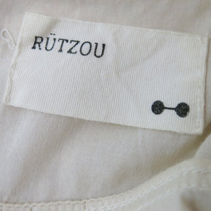 Embroidered Cream Cotton Dress with Tie Belt - ShopCurious