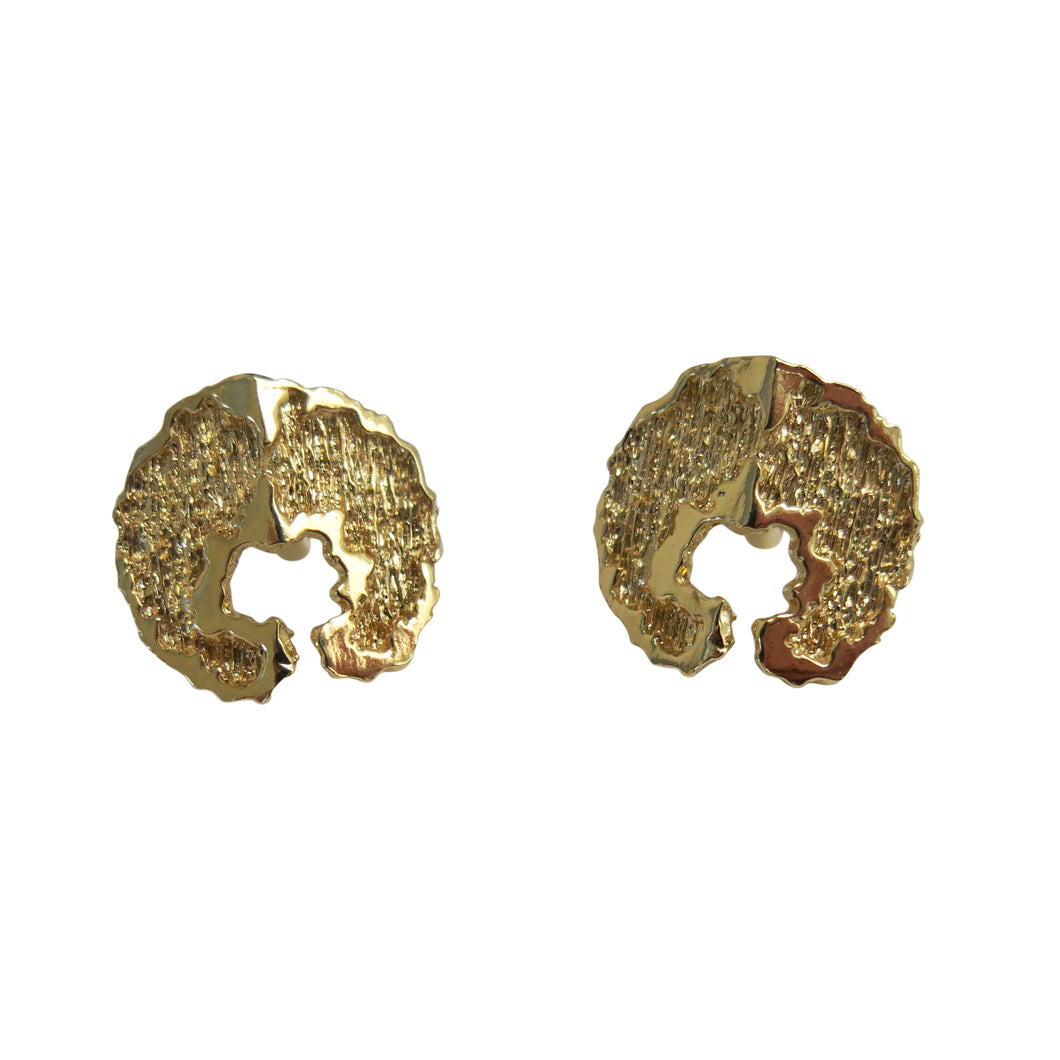 Cufflinks – Sliced Crystal Brutalist Design, Gold - shopcurious