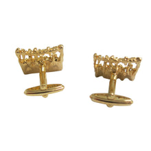 Load image into Gallery viewer, Cufflinks - Square Brutalist Design, Gold - shopcurious
