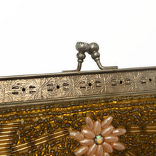 Load image into Gallery viewer, Dark Gold Beaded Art Deco Style Vintage 1930s Clutch or Handbag - ShopCurious
