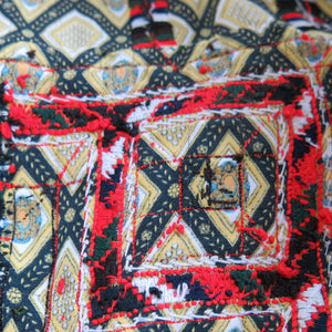 Hand Embroidered Diamond Print Ethnic Kaftan - ShopCurious