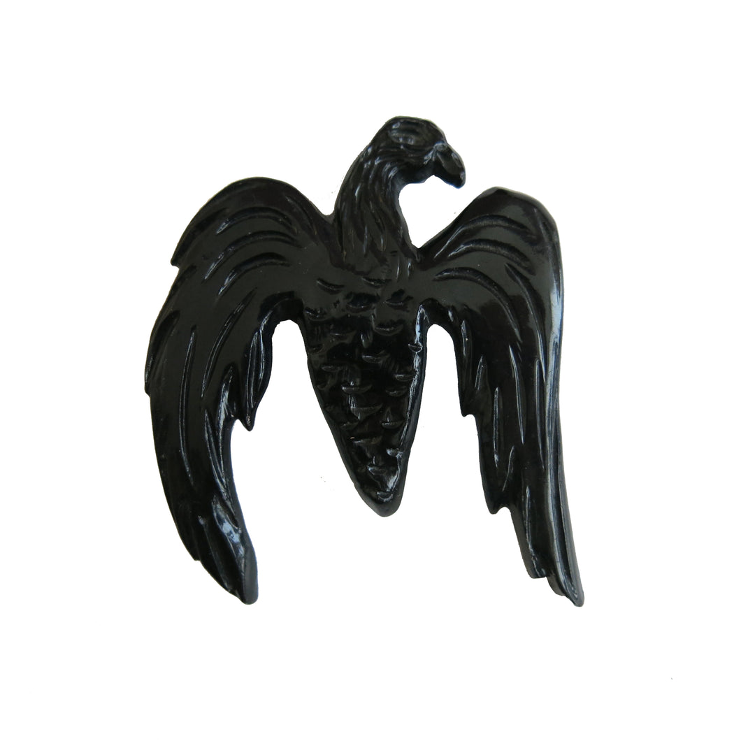 1960s Biba Black Resin Eagle Brooch - ShopCurious