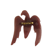 Load image into Gallery viewer, 1960s Biba Brown Resin Eagle Brooch - ShopCurious
