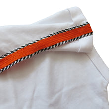 Load image into Gallery viewer, Euphoria T-Shirt - White with Orange Epaulette - shopcurious
