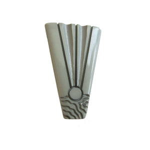 1960s Biba Grey Fan Brooch - ShopCurious