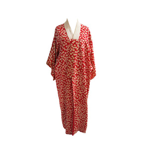 Golden Flower Vintage Kimono - ShopCurious