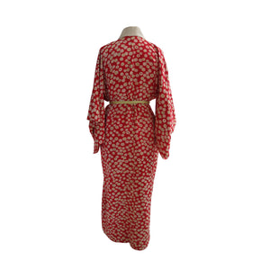 Golden Flower Vintage Kimono - ShopCurious
