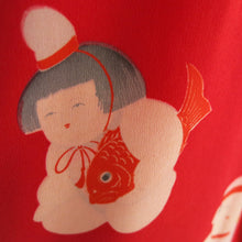 Load image into Gallery viewer, Happy Baby Red Vintage Kimono - ShopCurious
