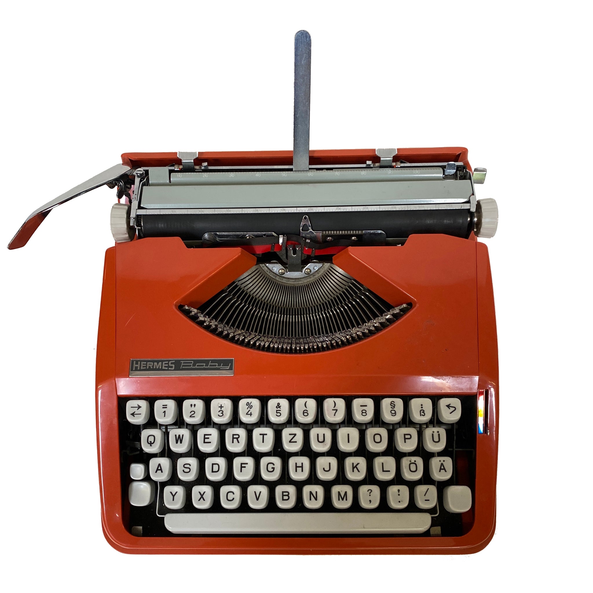 Hermes Baby Orange, Vintage Manual Typewriter, Restored