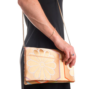 Imperial Harmony: Upcycled Obi Envelope Clutch/Shoulder Bag - ShopCurious