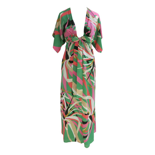 Issa Multicoloured Tropical Print Silk Dress - ShopCurious