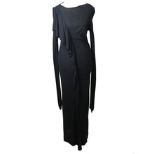 Load image into Gallery viewer, Vintage Jean-Paul Gaultier Bias Cut Jersey Diagonal Frill Dress - shopcurious
