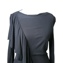 Load image into Gallery viewer, Vintage Jean-Paul Gaultier Bias Cut Jersey Diagonal Frill Dress - shopcurious
