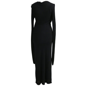 Vintage Jean-Paul Gaultier Bias Cut Jersey Diagonal Frill Dress - shopcurious