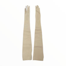 Load image into Gallery viewer, Super Long 1920s Ivory Kid Mousequetaire Opera Gloves Size Extra Small - ShopCurious

