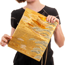 Load image into Gallery viewer, Kinkakuji: Upcycled Obi Envelope Clutch/Shoulder Bag - ShopCurious
