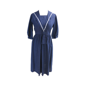Laura Ashley 1970s Vintage Sailor Dress - ShopCurious