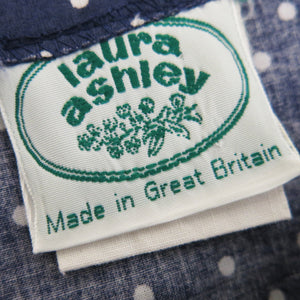 Laura Ashley 1970s Vintage Polka Dot Cotton Sailor Dress with Neck Tie and Bib - ShopCurious
