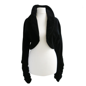 Regency Style Linda Brooker London Black Velvet Jacket - shopcurious