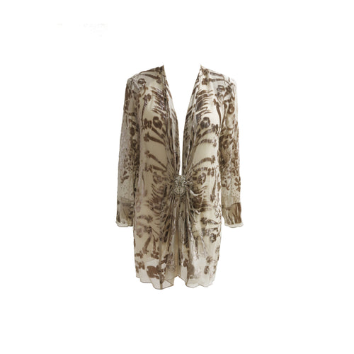 Marian Clayden Vintage Candlelight Collection Twilight Devoré Jacket - ShopCurious