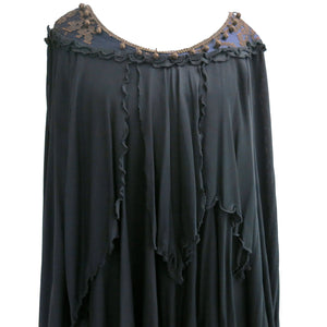 1970s Marisa Martin Floor-Sweeping Layered Gown - shopcurious