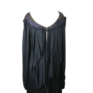 1970s Marisa Martin Floor-Sweeping Layered Gown - shopcurious