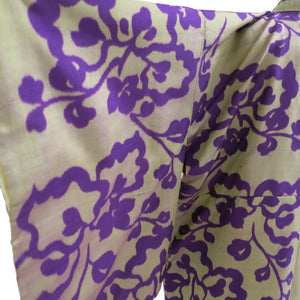 Mauve and Gold Ikat Vintage Kimono - ShopCurious