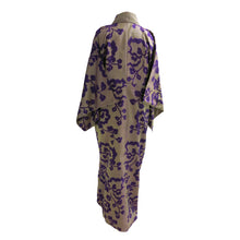 Load image into Gallery viewer, Mauve and Gold Ikat Vintage Kimono - ShopCurious
