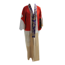 Load image into Gallery viewer, Mauve and Gold Ikat Vintage Kimono - ShopCurious
