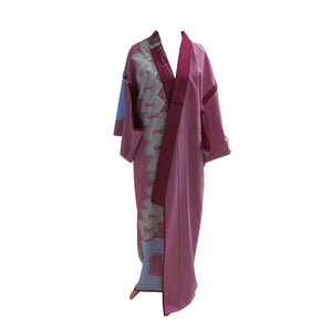 Abstract Art Violet Vintage Kimono - ShopCurious