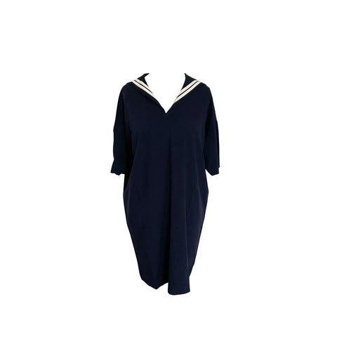 Monki Navy Blue Sailor Dress - ShopCurious