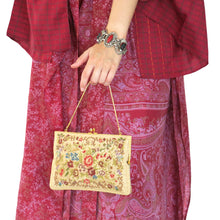 Load image into Gallery viewer, Lotus Kaftan - Burgundy with Contrasting Trim - shopcurious
