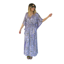 Load image into Gallery viewer, Mystique Kaftan - Lilac Liquid Swirl - shopcurious
