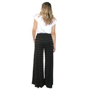 Nimbus Palazzo Pant - Bronze Stripe - shopcurious