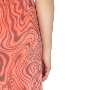 Nimbus Palazzo Pant - Orange Liquid Swirl - shopcurious