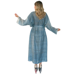 Nirvana Kimono Gown - Powder Blue - shopcurious