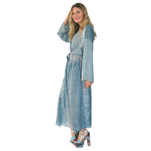 Nirvana Kimono Gown - Powder Blue - shopcurious
