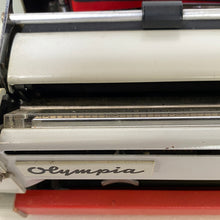 Load image into Gallery viewer, Olympia Traveller de Luxe Red and Grey Vintage Typewriter - ShopCurious
