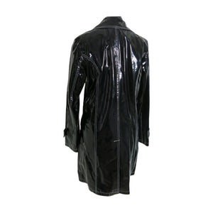 1960s Style Vintage Wet-look Raincoat - ShopCurious