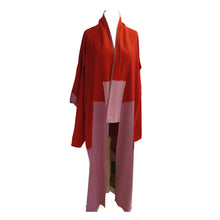 Load image into Gallery viewer, Peacock and Peonies Dusky Pink Vintage Kimono - ShopCurious

