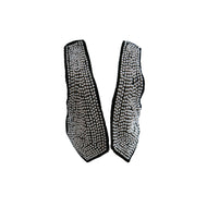 Pearl Beaded Vintage Black Velvet Waistcoat - ShopCurious
