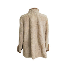 Load image into Gallery viewer, Vintage Blonde Persian Lambswool Jacket with Mink Trim - ShopCurious
