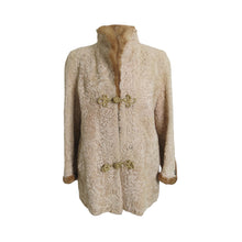 Load image into Gallery viewer, Vintage Blonde Persian Lambswool Jacket with Mink Trim - ShopCurious
