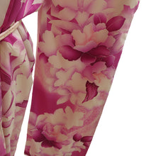 Load image into Gallery viewer, Plum and Ivory Floral Vintage Wedding Kimono - ShopCurious
