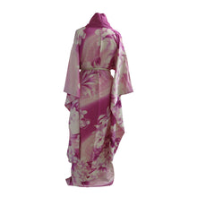 Load image into Gallery viewer, Plum and Ivory Floral Vintage Wedding Kimono - ShopCurious
