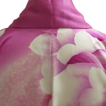Load image into Gallery viewer, Plum and Ivory Floral Vintage Wedding Kimono - ShopCurious
