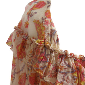 Puffy Sleeved Pre-Raphaelite Style Peach Dress - ShopCurious