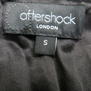 Preloved Fringe Edged Black Shimmer Skirt - ShopCurious
