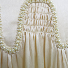 Load image into Gallery viewer, Preowned Beaded and Embroidered Clotted Cream Ralph Lauren Silk Skirt - ShopCurious
